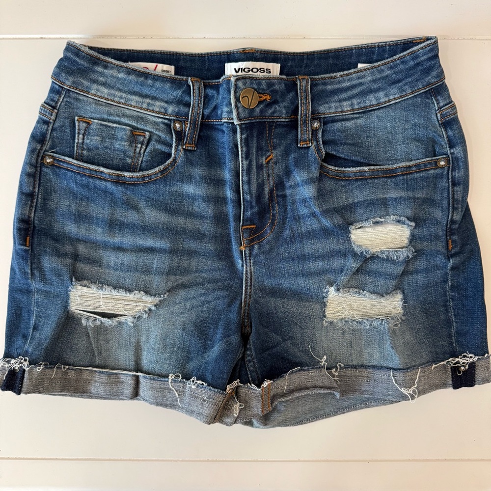 Vigoss Distressed Blue Jean Shorts